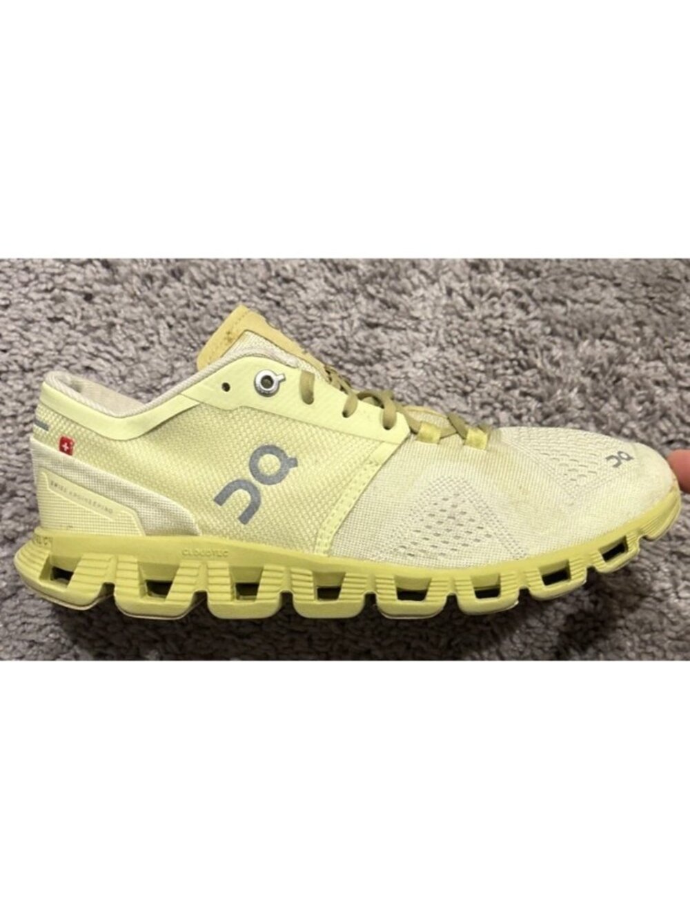 On Cloud X Women's Running Sneaker Shoes Glade/Citron Yellow Size US 8.5